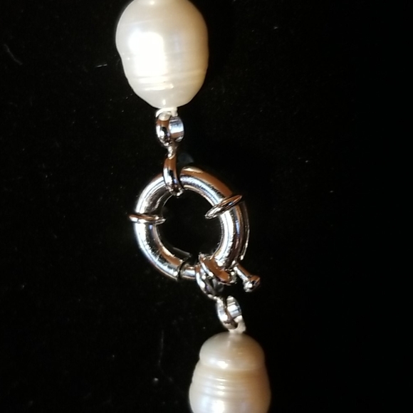 10-12mm Baroque Pearls Handmade Handmade Natural South Sea  10-12MM SOUTH SEA BAROQUE WHITE PEARL NECKLACE 18\